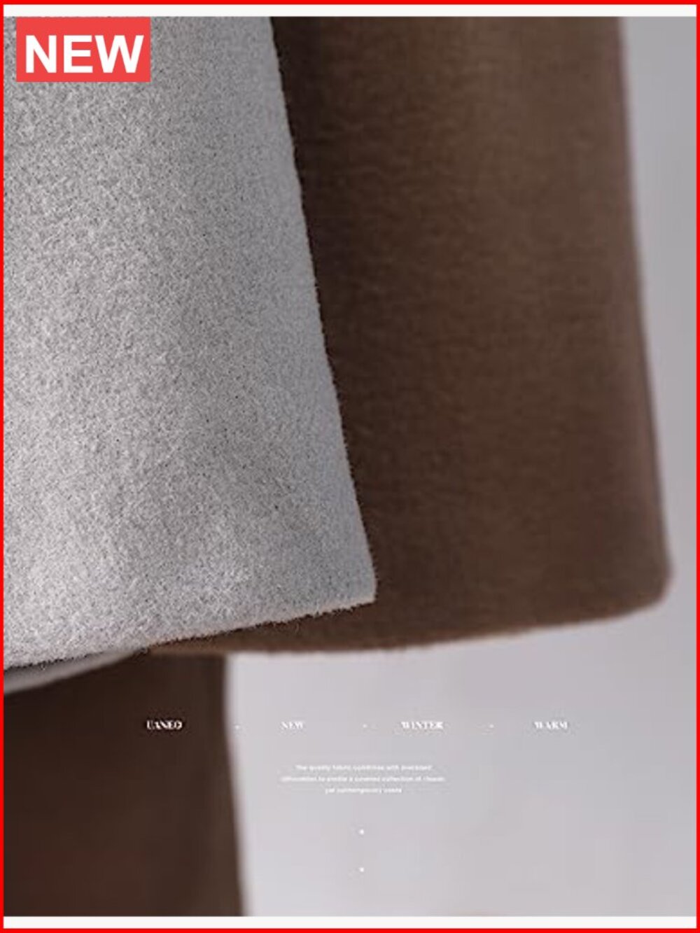 Wool Blend Oversized Double Breasted Long Trench Overcoat - Picture 7 of 7